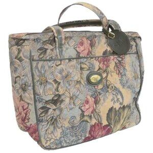 Diane Von Furstenberg Floral Brocade Carry-on Travel Shoulder Bag XL Tote